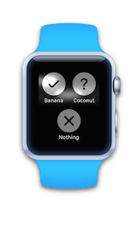 Apple Watch showing a menu
