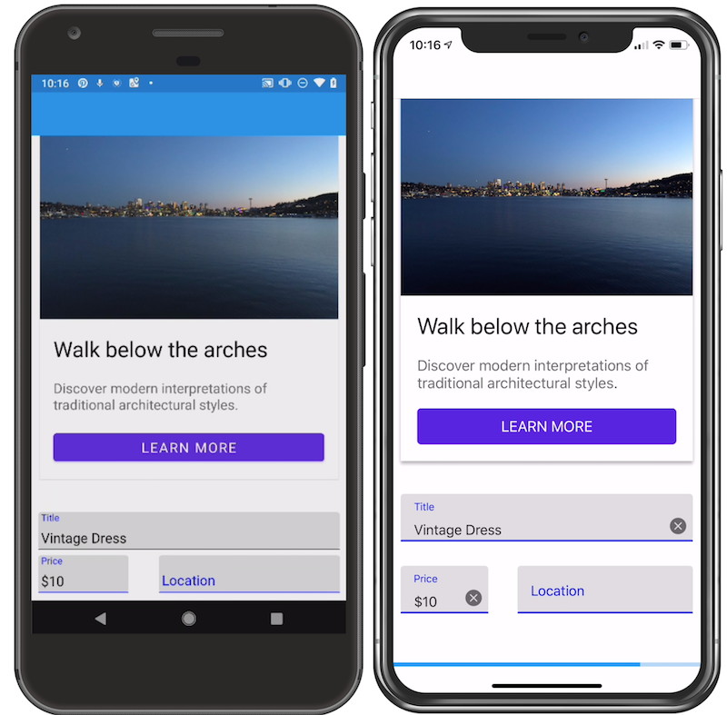Xamarin.Forms Visual on Android and iOS