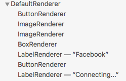 View Hierarchy for Facebook Button with Layout Compression and Fast Renderers
