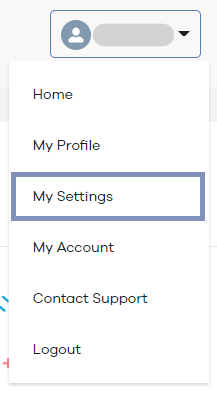 A screenshot that shows how to navigate to My Settings.