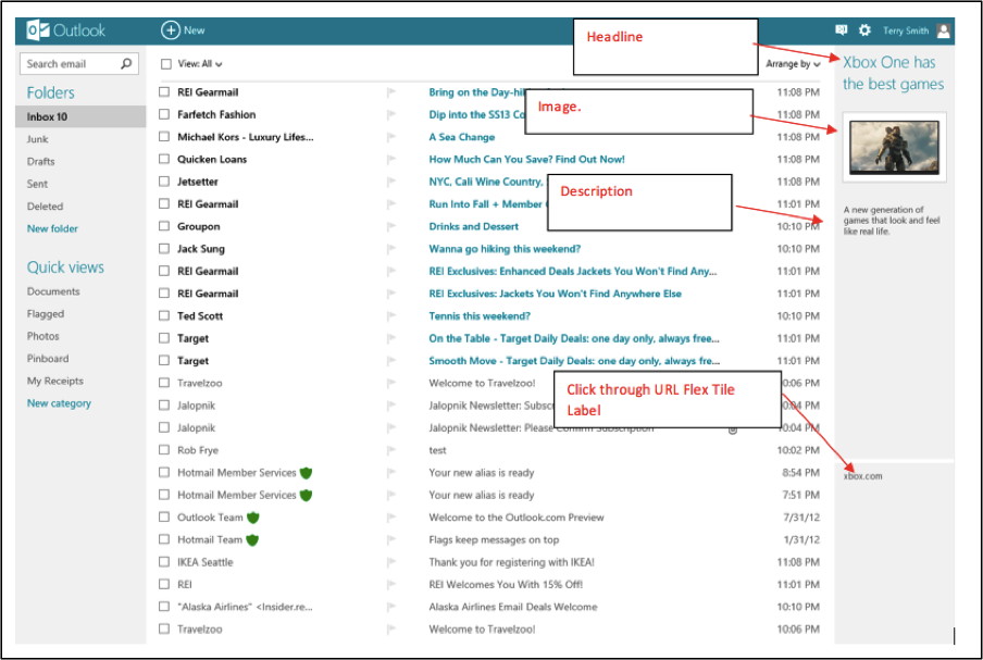 Add a Microsoft Outlook Creative via the API