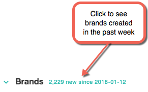 Screenshot to filter brands.