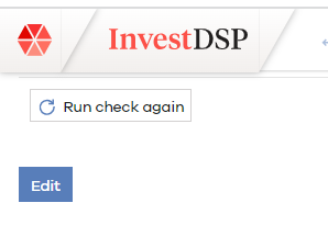 Screenshot of Run check again button.
