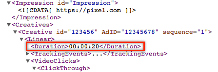 Screenshot of adding duration.