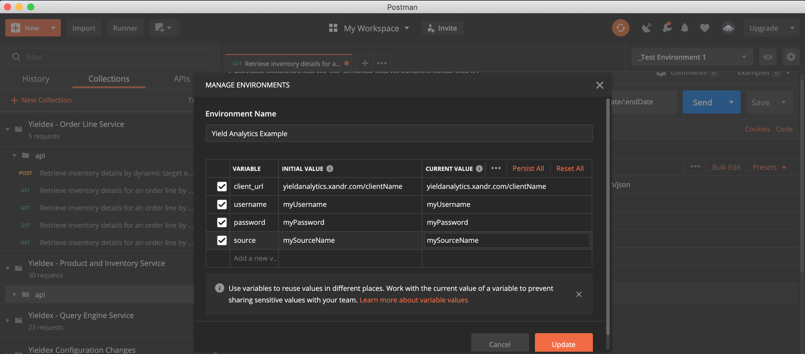 Using Postman with the Yield Analytics API | Microsoft Learn