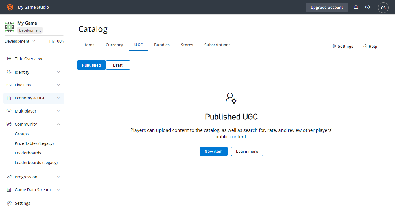 UGC Landing Page