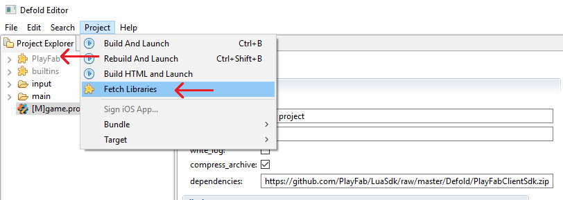 Project fetch libraries