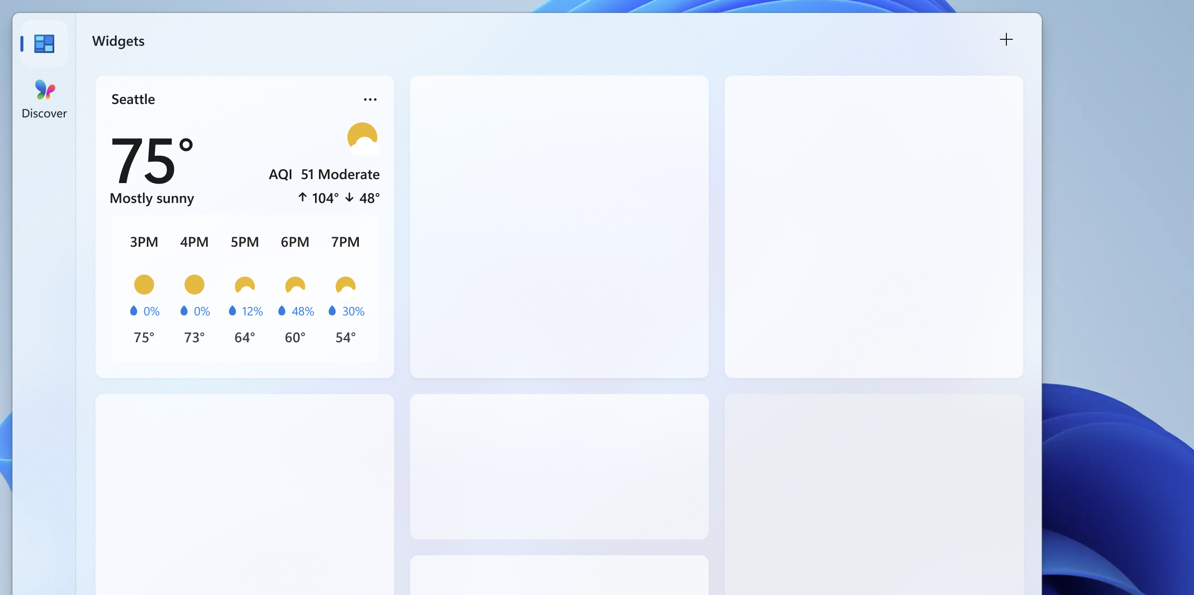 A screenshot of a widget in the default state