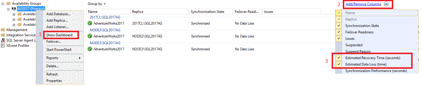 Screenshot showing the RTO RPO dashboard.
