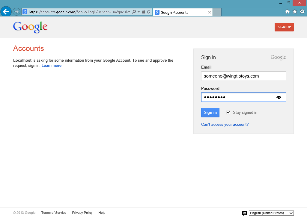 Click to Expand the Image Image of Google login page