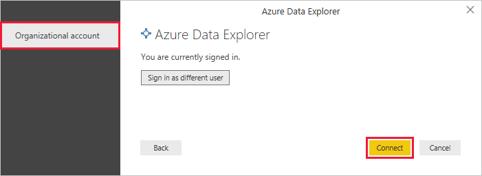 Screenshot of the authentication screen, showing the sign in option.