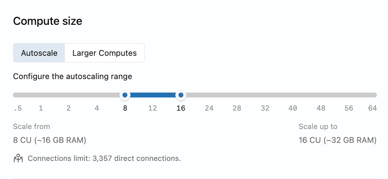 Autoscaling configuration