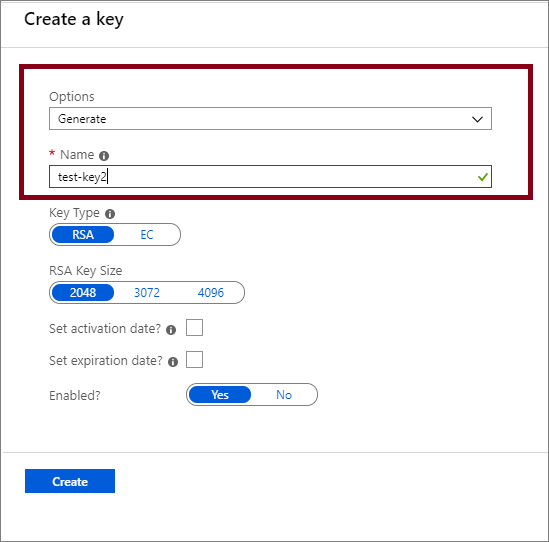 Create a key