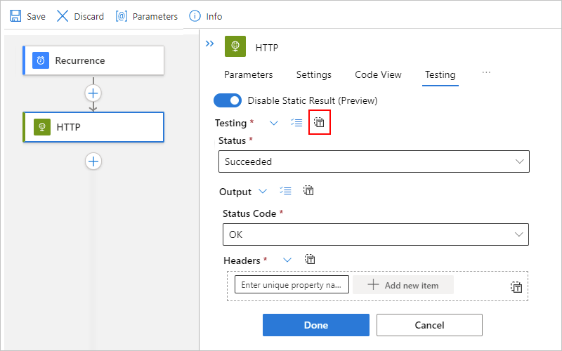 Screenshot showing "Switch to JSON Mode" icon selected to paste complete JSON object.