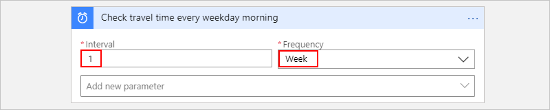 Screenshot that shows the changes to the trigger's interval and frequency.