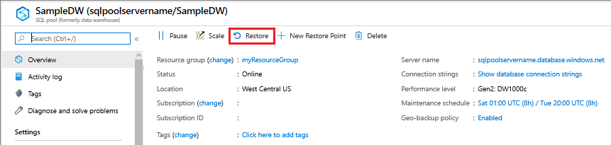  Restore Overview