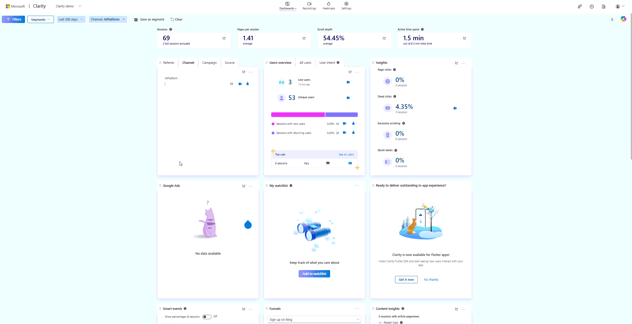 AI platform filters.