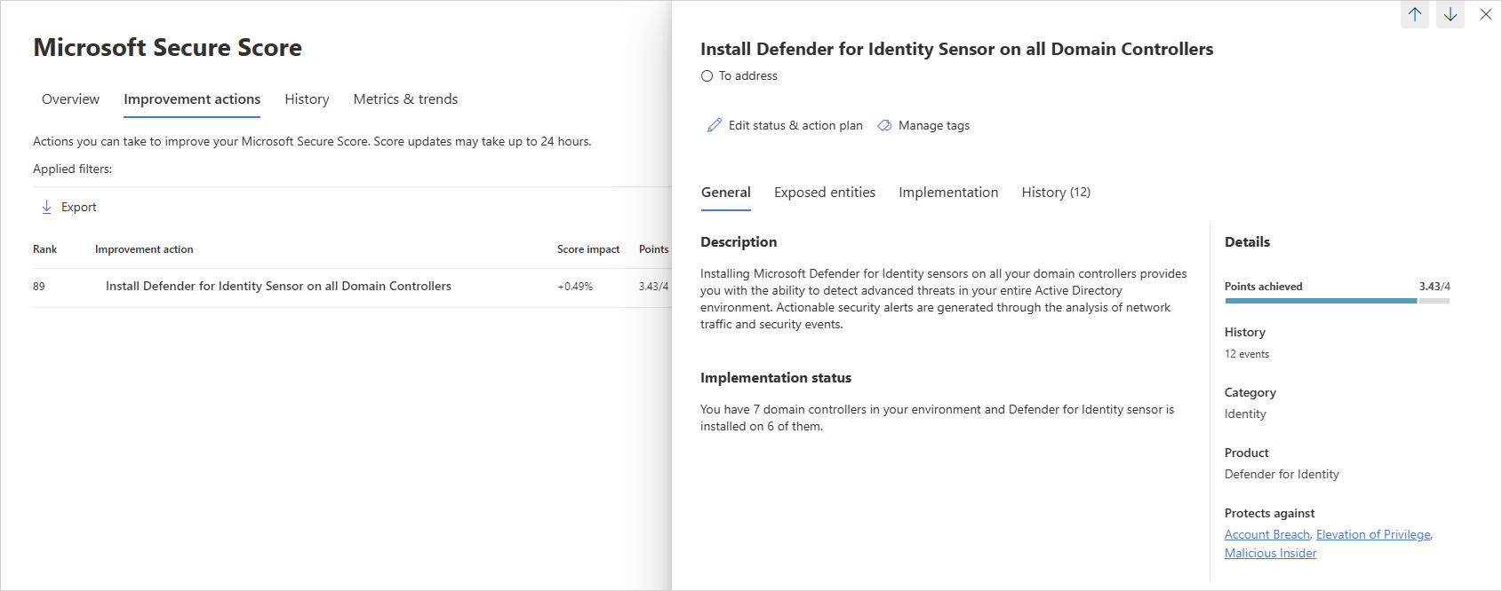 Screenshot that shows unmonitored domain controllers.