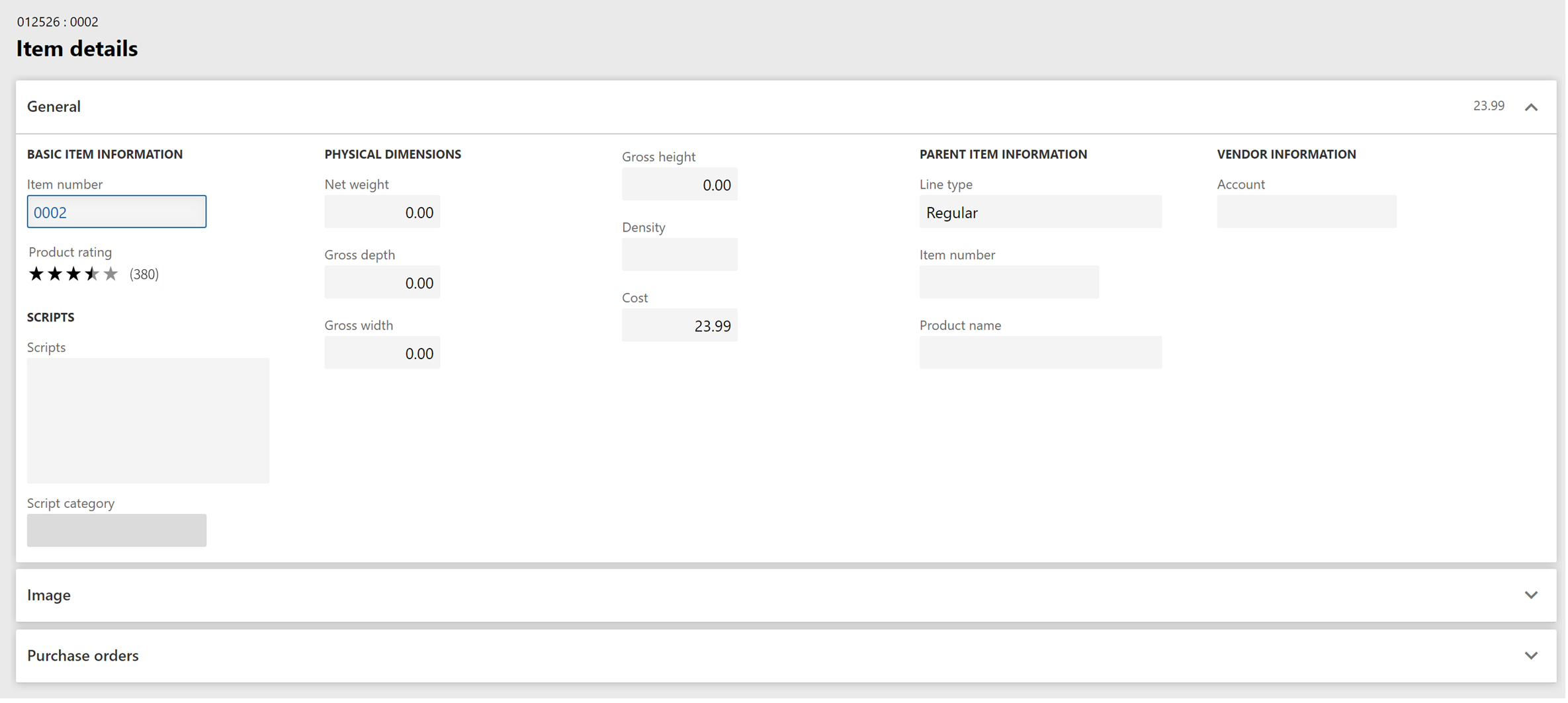 Screenshot of product ratings in a call center channel.
