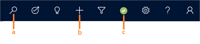 Navigation bar buttons of Omnichannel for Customer Service Navigation bar buttons of Omnichannel for Customer Service.