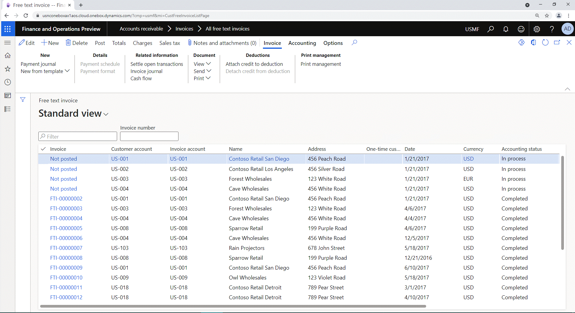 Screenshot of configuring a named ER destination for the selected ER format and assigning it to a configured print management record on the Print management setup page.