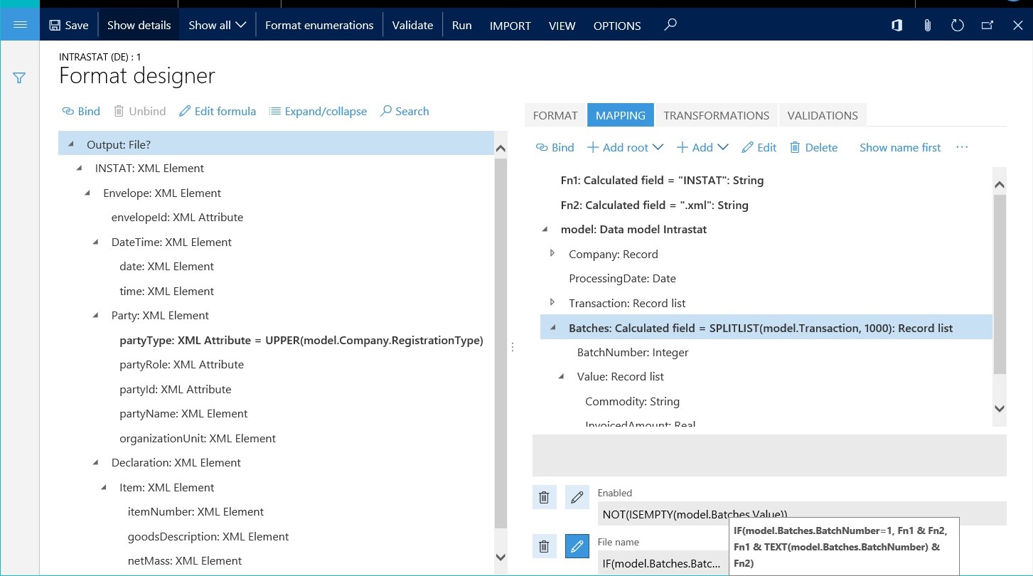 Screenshot of a process flow control configuration.