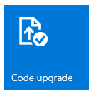 Screenshot of the Code upgrade tile.