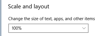 Screenshot of Setting screen resolution.
