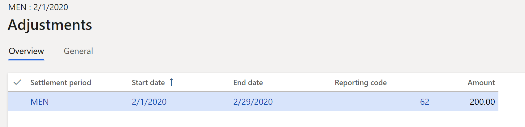 Screenshot of the Adjustments page.