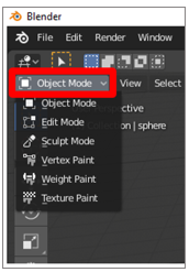 Blender Object mode Blender Object mode.