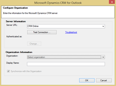 Screenshot of the configuration wizard Screenshot of the configuration wizard.