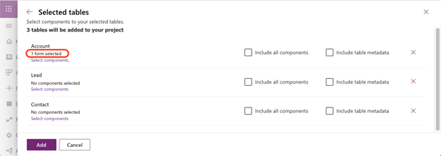 Screenshot of confirmation for successful addition of the Account form.