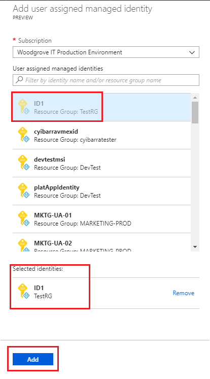 Add user-assigned identity to VMSS