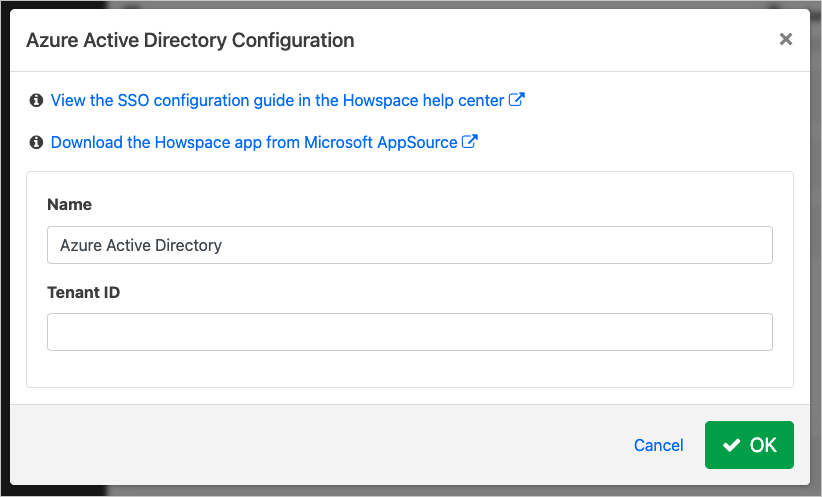 Screenshot of the Microsoft Entra dialog.