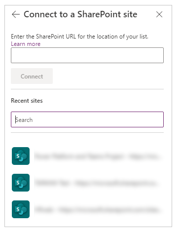 Select SharePoint site.
