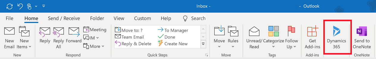 Dynamics 365 App for Outlook Dynamics 365 App for Outlook.