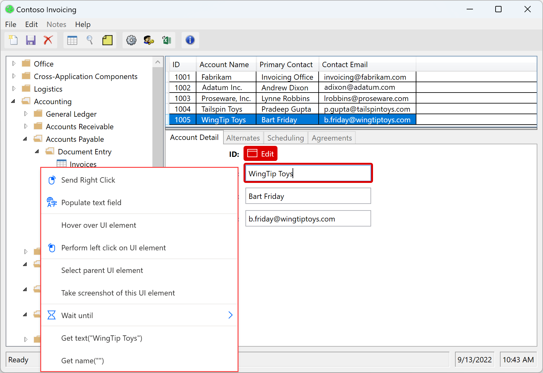 Screenshot of recording context menu. Screenshot of recording context menu.