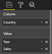 Screenshot of the table data view mapping data binds.