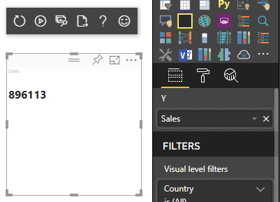 Screenshot of a single data view mapping visual.