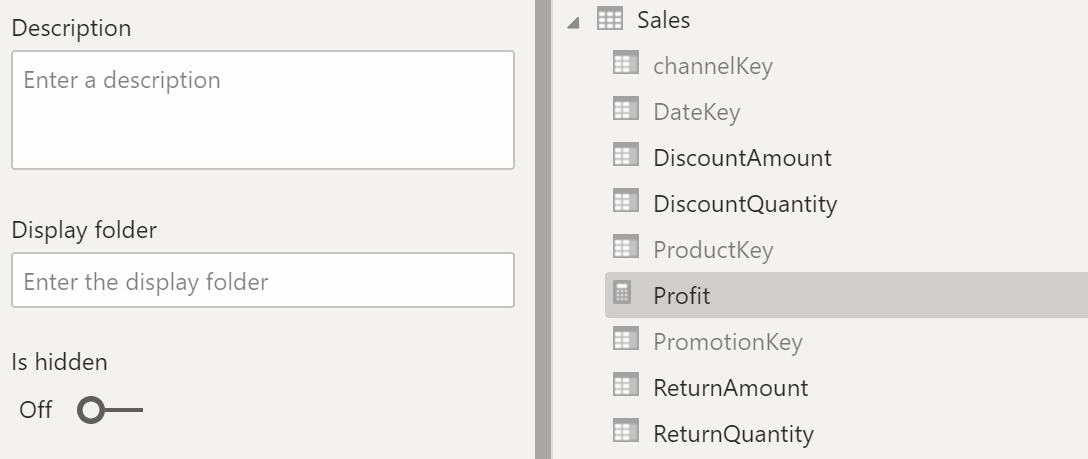 Animation that shows a name being entered into the Display folder field. A folder is then created, and a selected field is added to the new folder.