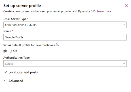 Choose other profile.