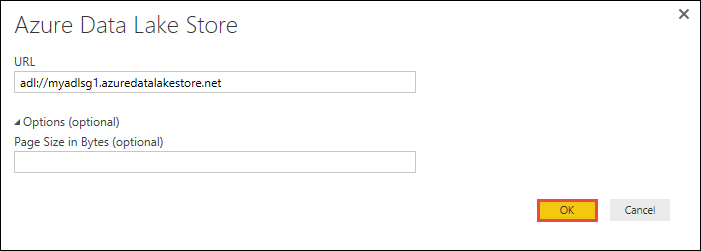 URL for Data Lake Storage Gen1 URL for Data Lake Storage Gen1