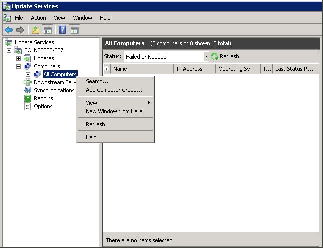SQL_Server_PDW_WSUSAddComputerGroup Add a computer group.
