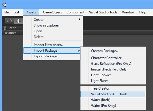 vstu_configure_unity_import_vstu Import the VSTU package into your Unity project.