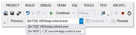 DBG_Execution_SwitchBetweenModules Switch between processes