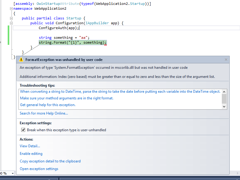 ExceptionUnhandledByUser breaks on user-unhanlded exception