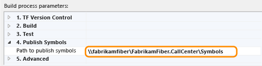 FFR_TFS2013BuildDefSymbolsPath Set up symbols path in build definition TFS 2013