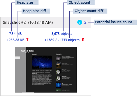 JS_Mem_Snapshot_Summary Snapshot summary