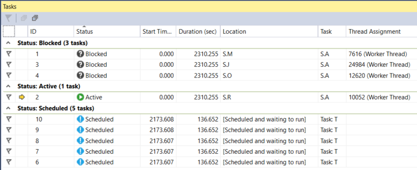 PDB_Walkthrough_12 Grouped tasks in Tasks window
