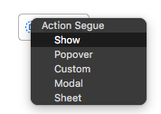 Setting the Segue type